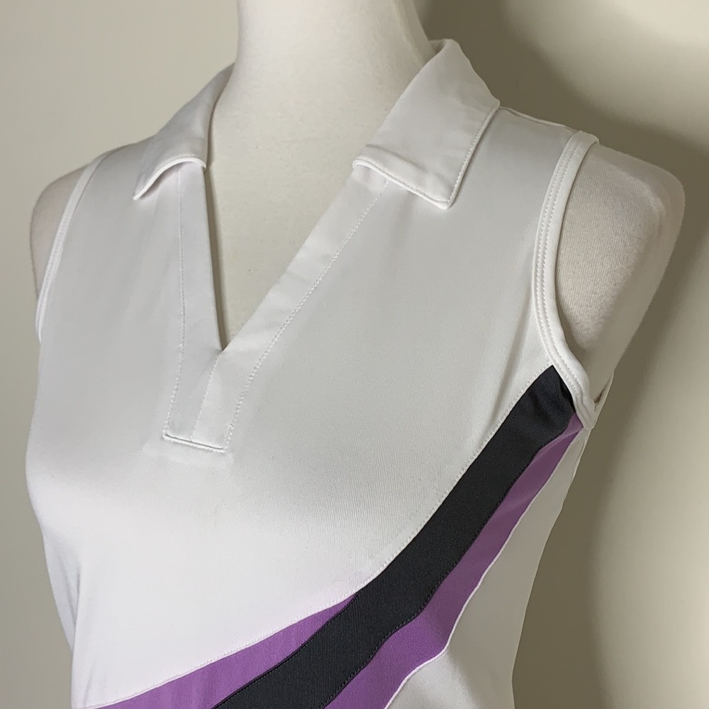 BETTE & COURT Sleeveless Performance Polo Top S - Picture 3 of 7